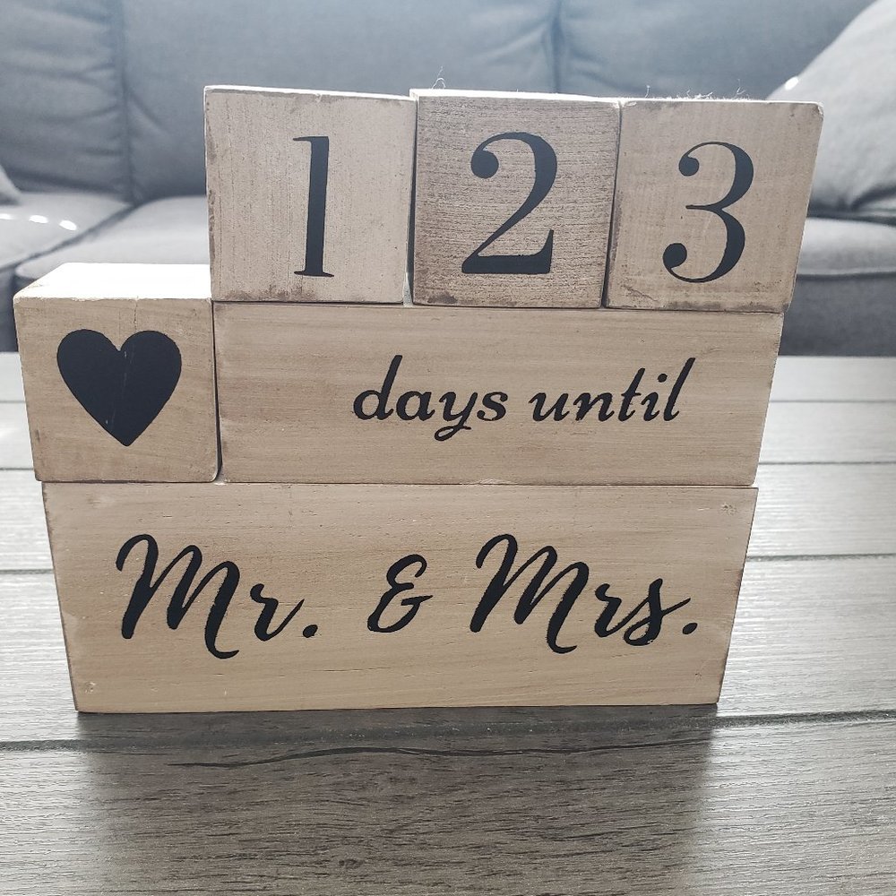 Wedding block countdown